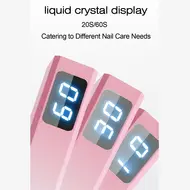 Hand-Held One Size UV Nail Lamp with On-Screen Display Compact Storage Specialized Nail Baking Light Therapy Lamp for Nail Art 172
