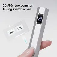 Mini Portable Light Therapy Lamp Nail Roasting Lamp Nail Tools New Metal Pen Uv Lamp (with Display) Portable Power Supply Uv LED Light Therapy Lamp Mini Handheld Nail Lamp 173