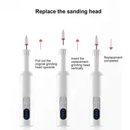 USB Portable Nail Grinder Electric Nail Polisher Manicure Nail Filing Tool - Silver 193