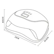 120W UV Nail Lamp with LCD Display Adjustable Timer Quick Drying for Nails & Toes – DIY Manicure Tools Set - Pink 203