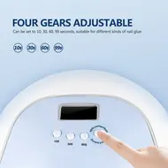 120W UV Nail Lamp with LCD Display Adjustable Timer Quick Drying for Nails & Toes – DIY Manicure Tools Set - Pink 203