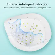 120W UV Nail Lamp with LCD Display Adjustable Timer Quick Drying for Nails & Toes – DIY Manicure Tools Set - Pink 203