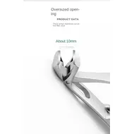 Professional Stainless Steel Nail Clippers – Toenail and Fingernail Trimmer for Thick Nails, Manicure and Pedicure Tool - Silver 230