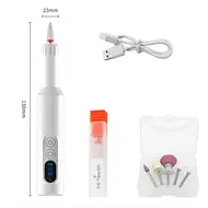 USB Portable Nail Grinder Electric Nail Polisher Manicure Nail Filing Tool - Silver 193