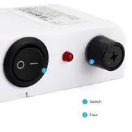 High-Speed Desk Nail Dust Vacuum Cleaner – Powerful, Low-Noise Nail Dust Collector Fan for Manicure Salons and Nail Art Tools - Silver 223