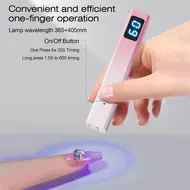 Hand-Held One Size UV Nail Lamp with On-Screen Display Compact Storage Specialized Nail Baking Light Therapy Lamp for Nail Art 172