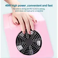 Nail Dust Collector Machine for Manicure & Pedicure – 40W Strong Suction Nail Art Tool, Vacuum Cleaner Fan for Manicure - Sliver 222
