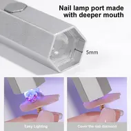 Mini Portable Light Therapy Lamp Nail Roasting Lamp Nail Tools New Metal Pen Uv Lamp (with Display) Portable Power Supply Uv LED Light Therapy Lamp Mini Handheld Nail Lamp 173