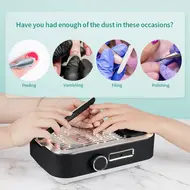 Rechargeable Nail Dust Collector with Filter – Low Noise Nail Vacuum Extractor for Acrylic and Gel Nail Polishing - White 232