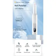 USB Portable Nail Grinder Electric Nail Polisher Manicure Nail Filing Tool - Silver 193