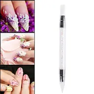 1pc Rhinestone Handle Embossed Nail Art Pen – Silicone Nail Carving Brush, Glitter Picker, and Powder Picking Tool 212