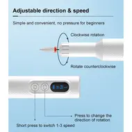 USB Portable Nail Grinder Electric Nail Polisher Manicure Nail Filing Tool - Silver 193