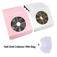 Nail Dust Collector Machine for Manicure & Pedicure – 40W Strong Suction Nail Art Tool, Vacuum Cleaner Fan for Manicure - Sliver 222