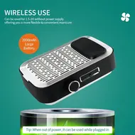 Rechargeable Nail Dust Collector with Filter – Low Noise Nail Vacuum Extractor for Acrylic and Gel Nail Polishing - White 232