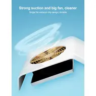 Nail Dust Collector Machine for Manicure & Pedicure – 40W Strong Suction Nail Art Tool, Vacuum Cleaner Fan for Manicure - Sliver 222