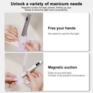 Mini Portable Light Therapy Lamp Nail Roasting Lamp Nail Tools New Metal Pen Uv Lamp (with Display) Portable Power Supply Uv LED Light Therapy Lamp Mini Handheld Nail Lamp 173