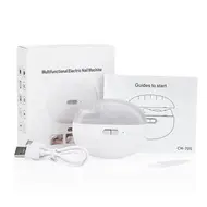 2 In 1 Electric Nail Clippers Manicure Anti-Splash Nail Trimmer For Baby Finger Toe Scissors Pedicure Thick Nails Cutter Tools - Pink 227