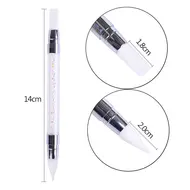 1pc Rhinestone Handle Embossed Nail Art Pen – Silicone Nail Carving Brush, Glitter Picker, and Powder Picking Tool 212