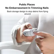 Electric Nail Clippers – Automatic Fingernail Trimmer with LED Light 2-in-1 Fingernail Cutter and File USB Rechargeable 201