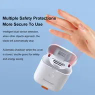 Electric Nail Trimmer & Automatic Fingernail Clippers with Light Nail Clip Storage and USB Rechargeable 2-in-1 Fingernail Cutter and File 200