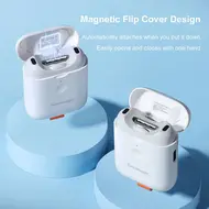 Electric Nail Trimmer & Automatic Fingernail Clippers with Light Nail Clip Storage and USB Rechargeable 2-in-1 Fingernail Cutter and File 200