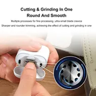 Electric Nail Trimmer & Automatic Fingernail Clippers with Light Nail Clip Storage and USB Rechargeable 2-in-1 Fingernail Cutter and File 200