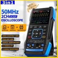Fnirsi 2C53T Handheld Portable Dual Channel 50M Digital Oscilloscope + Multimeter + Signal Generator 188