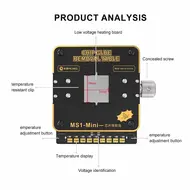 Mijing MS1 Mini Soldering Rework Preheating Station for Chip IC Glue Removing & Planting Tin 184