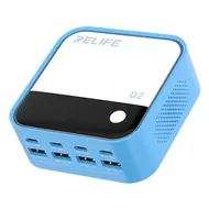 Relife Q2 120W 8-Ports RGB Atmosphere Lighting Desktop Charger with PD100W Charging 174