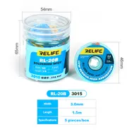Relife RL-20B 1.5M Low Residue Fast Cleaning Strong Desoldering Wire - 5Pcs 176