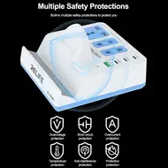 Relife RL-309H 72W QC&PD Integrated Fast Charger Smart Socket with 15W Wireless Charging 134