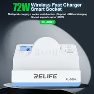 Relife RL-309H 72W QC&PD Integrated Fast Charger Smart Socket with 15W Wireless Charging 134