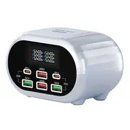 Relife RL-309U 72W Dual PD + Dual QC Smart Fast Charger Support Multiple Fast Charging Protocols - Silver 192