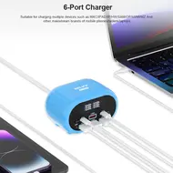 Relife RL-309U 72W Dual PD + Dual QC Smart Fast Charger Support Multiple Fast Charging Protocols - Silver 192