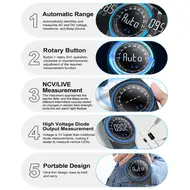 Sunshine DT-24R True RMS Smart Color Screen Rotary Dial Multimeter with NCV / Live & Temp Test 177