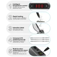 Sunshine S210 Pro 110W Portable LED Smart Universal C210 Series Electric Soldering Iron 185