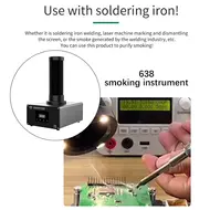 TBK-638 High Efficient Smoke Cleaner Fume Extractor with LED Light for BGA Soldering Repair 151