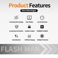 Wylie WL-205D 100W 9-Ports PD&QC3.0 Charger Station with Wireless Charging & EX Expansion Port 140