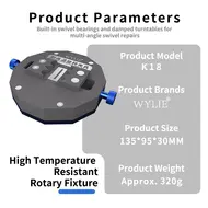 Wylie WL-K18 360° Rotation High Temperature Resistant Universal Motherboard PCB Fixture 161