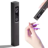 Mini Portable Light Therapy Lamp Nail Roasting Lamp Nail Tools New Metal Pen Uv Lamp (with Display) Portable Power Supply Uv LED Light Therapy Lamp Mini Handheld Nail Lamp 173
