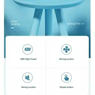 Nail Dust Collector Machine for Manicure & Pedicure – 40W Strong Suction Nail Art Tool, Vacuum Cleaner Fan for Manicure - Sliver 222