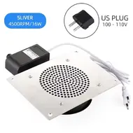 High-Speed Desk Nail Dust Vacuum Cleaner – Powerful, Low-Noise Nail Dust Collector Fan for Manicure Salons and Nail Art Tools - Silver 223