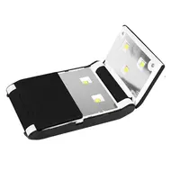 12LED Portable UV LED Nail Dryer Lamp for Nail Gel Polish Drying Folding Magnetic Attraction Smart Sensor Lamp UV Light for Nails - Pink 260