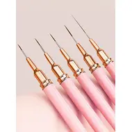 5 Sizes Nail Art Pens brushes Nail Art Tool Set for Long Lines Nail Drawing Pen for Home Use and Professional Nail Salon Design - White 307