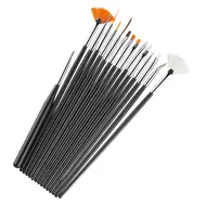31Pcs Nail Art Brush Design Tip Painting Drawing Carving Dotting Pen FlatFan Liner Acrylic Gel UV Polish Manicure Tools - White 322