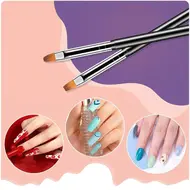 31Pcs Nail Art Brush Design Tip Painting Drawing Carving Dotting Pen FlatFan Liner Acrylic Gel UV Polish Manicure Tools - White 322
