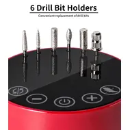 35000RPM Nail Drill Machine Foot Pedal Electric Nail Pedicure File Manicure Salon Polishing Milling Low Noise Armor Removal Tool - Red 278