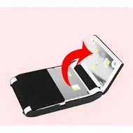 12LED Portable UV LED Nail Dryer Lamp for Nail Gel Polish Drying Folding Magnetic Attraction Smart Sensor Lamp UV Light for Nails - Pink 260