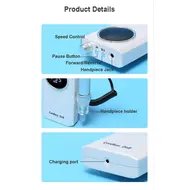 Electric Nail Drill Machine 35000 RPM Portable 4000 mAH Rechargeable Nail File Nails Accessories Gel Nail Polish Sander - White 280