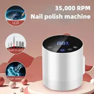 35000RPM Nail Drill Machine Foot Pedal Electric Nail Pedicure File Manicure Salon Polishing Milling Low Noise Armor Removal Tool - Red 278